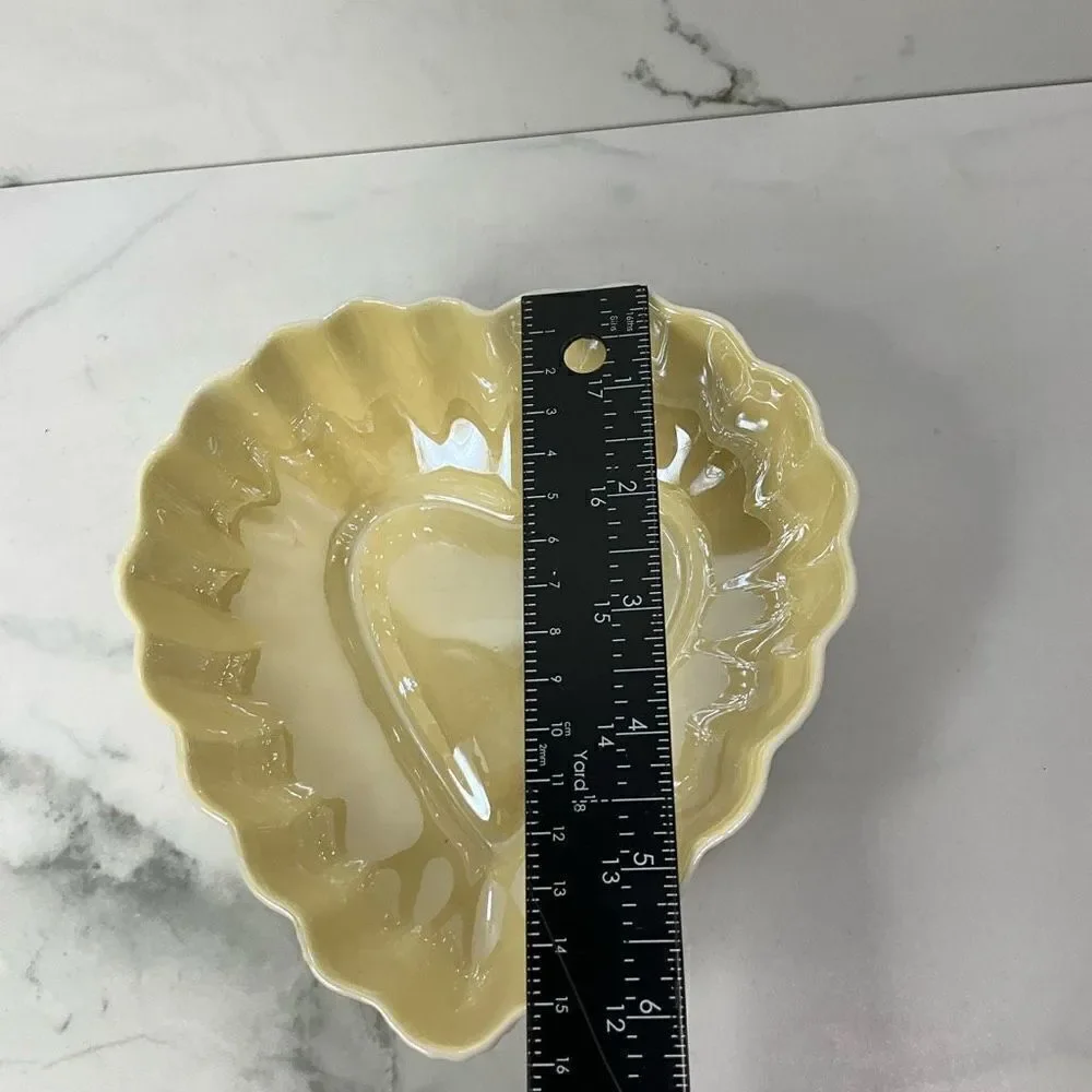 VINTAGE Belleek Ireland Porcelain Heart shaped bowl